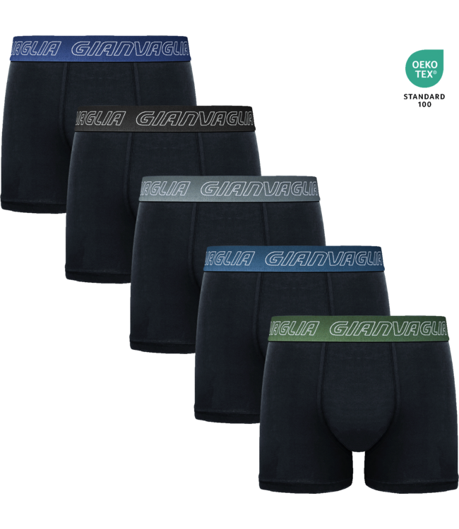 Gianvaglia Deluxe 5-Pack Soft Colour Katoenen Heren Boxershorts