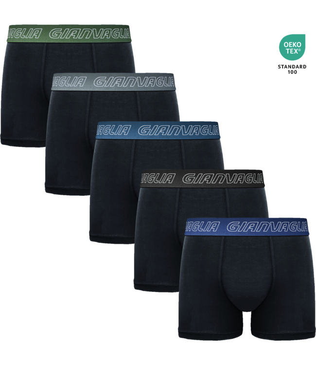 Gianvaglia Deluxe 5-Pack Soft Colour Katoenen Heren Boxershorts