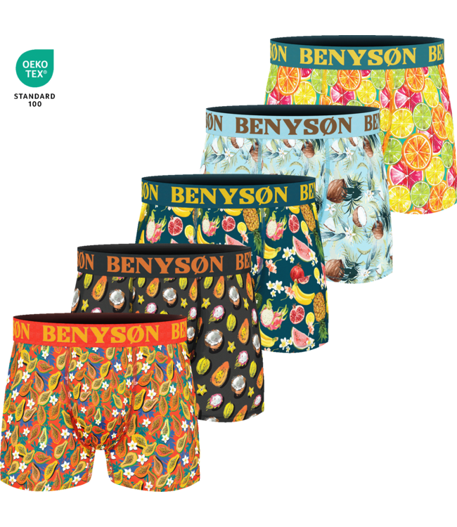 BENYSØN 5-Pack Fruit Punch Edition Viscose Boxershorts