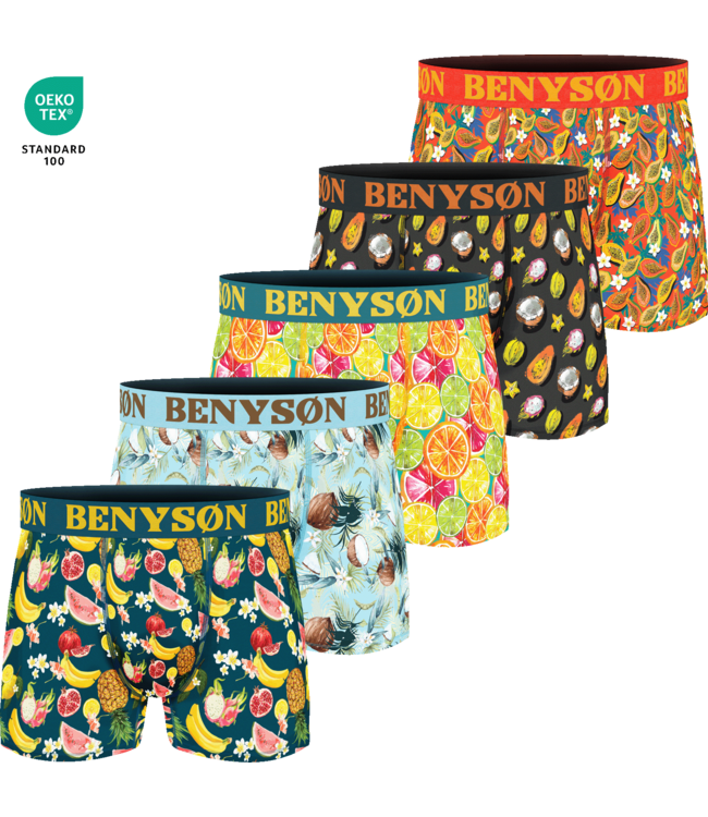 BENYSØN 5-Pack Fruit Punch Edition Viscose Boxershorts