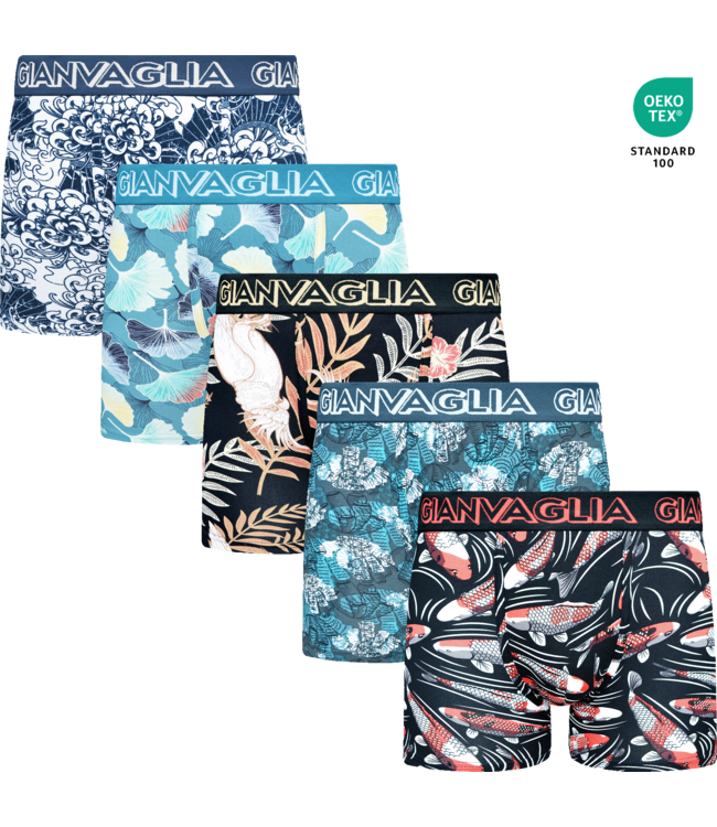 Gianvaglia Deluxe 5-Pack Discovery Edition Katoenen Heren Boxershorts