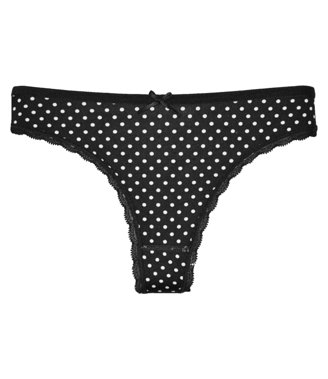 Fine Woman 5-Pack Katoenen Strings Met Stippeltjes