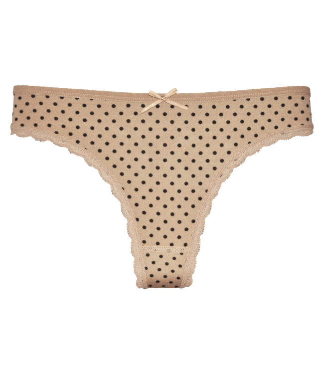 Fine Woman 5-Pack Katoenen Strings Met Stippeltjes