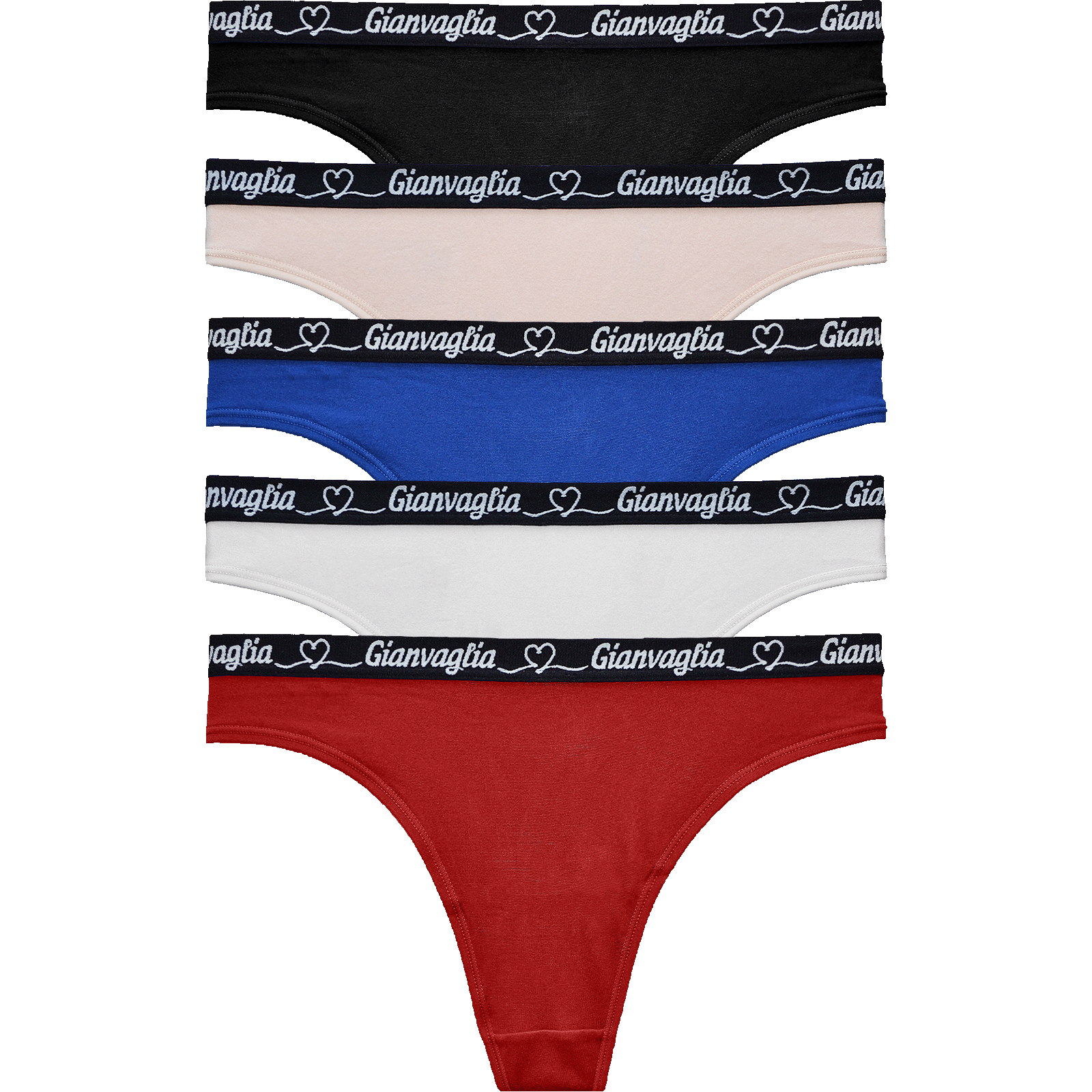 FINE WOMAN® 5-Pack Katoenen Strings Love Edition