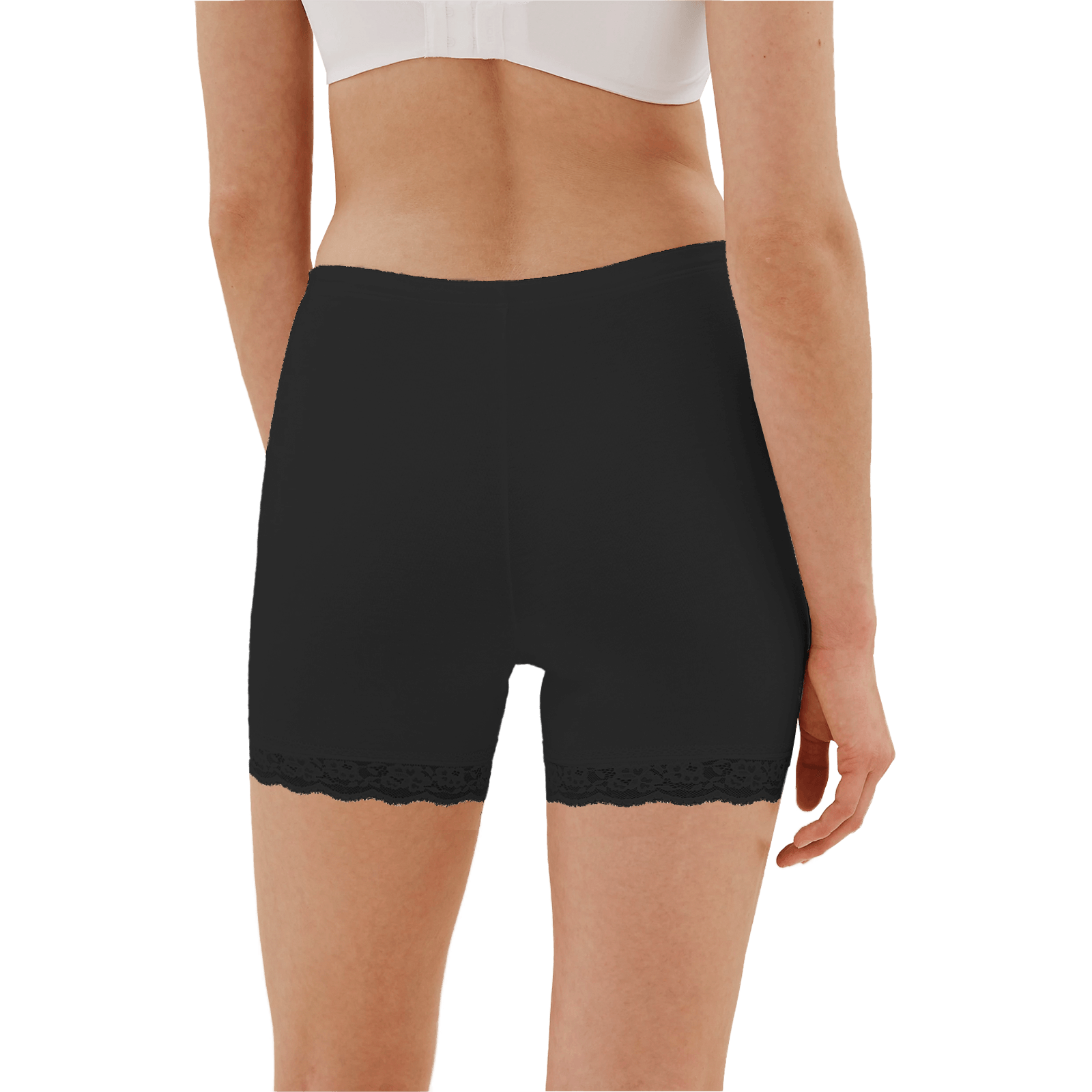 FINE WOMAN® Katoenen Fietsbroekje / Boxershort Zwart