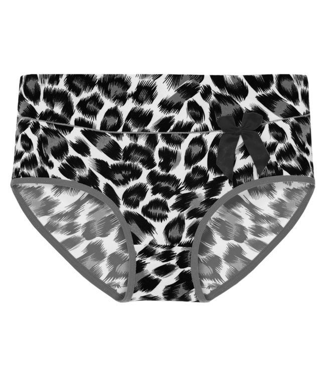 Fine Woman 5-Pack Katoenen Dames Slips met Trendy Tijgerprint - Comfortabel, Ademend en Stijlvol