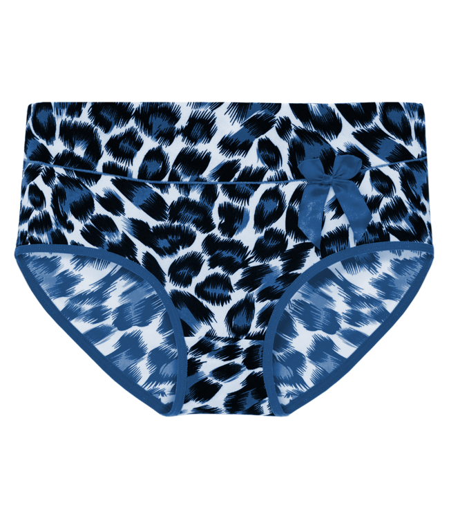 Fine Woman 5-Pack Katoenen Dames Slips met Trendy Tijgerprint - Comfortabel, Ademend en Stijlvol