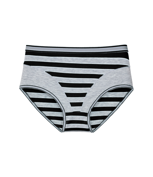 Fine Woman 10-Pack Katoenen Dames Slips - Gestreept, Comfortabel & Elastisch