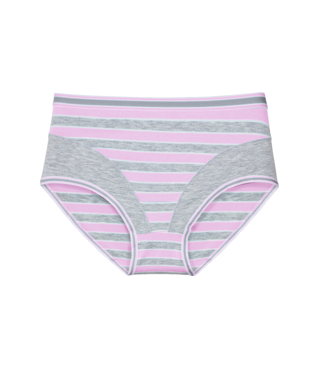 Fine Woman 10-Pack Katoenen Dames Slips - Gestreept, Comfortabel & Elastisch