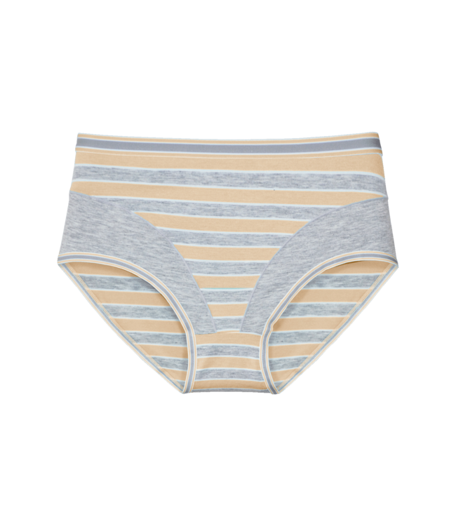 Fine Woman 10-Pack Katoenen Dames Slips - Gestreept, Comfortabel & Elastisch