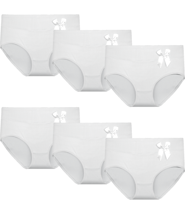 Fine Woman 10-Pack Katoenen Dames Slips - Comfort & Stretch Wit