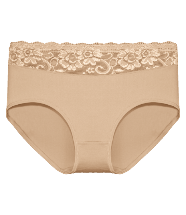 Fine Woman 10-Pack Katoenen Dames Slips met Kant – Comfort Mix Kleuren