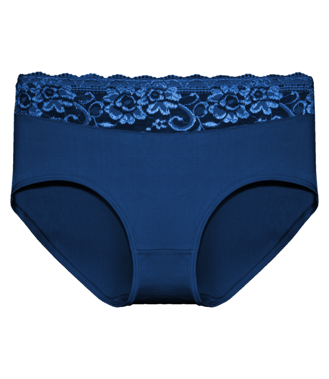 Fine Woman 10-Pack Katoenen Dames Slips met Kant – Comfort Mix Kleuren