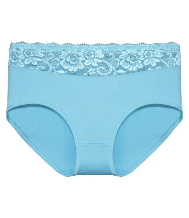 Fine Woman 10-Pack Katoenen Dames Slips met Kant – Comfort Mix Kleuren