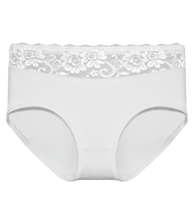 Fine Woman 10-Pack Katoenen Dames Slips met Kant – Comfort Mix Kleuren