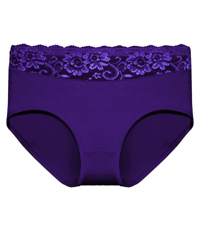 Fine Woman 10-Pack Katoenen Dames Slips met Kant – Comfort Mix Kleuren