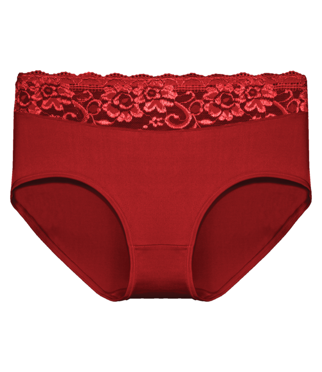 Fine Woman 10-Pack Katoenen Dames Slips met Kant – Comfort Mix Kleuren