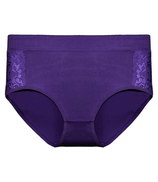 Fine Woman 10-Pack Katoenen Dames Slips met Kantdetails – Comfort & Stijl