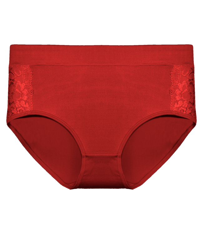 Fine Woman 10-Pack Katoenen Dames Slips met Kantdetails – Comfort & Stijl