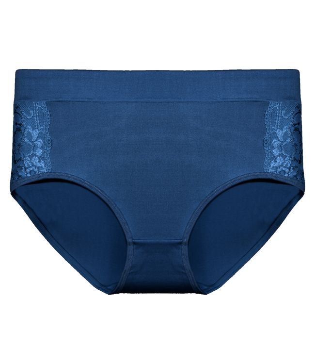 Fine Woman 10-Pack Katoenen Dames Slips met Kantdetails – Comfort & Stijl
