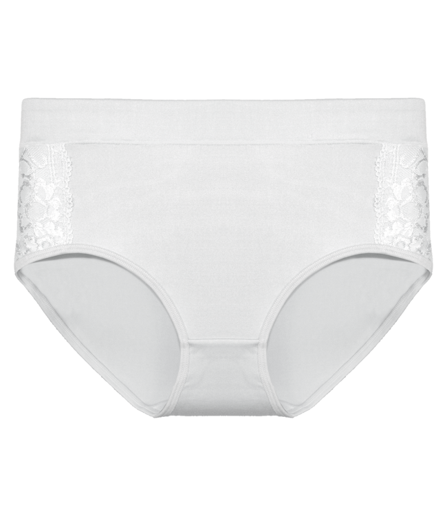 Fine Woman 10-Pack Katoenen Dames Slips met Kantdetails – Comfort & Stijl