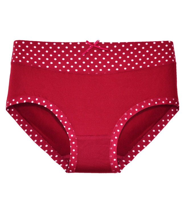 Fine Woman 5-Pack Katoenen Dames Slips met Gestipte Rand – Comfort & Pasvorm