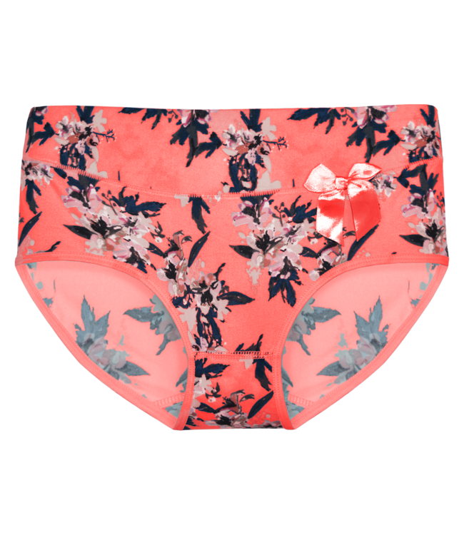 Fine Woman 5-Pack Katoenen Dames Slips met Stijlvolle Bloemenprint en Comfortabele Pasvorm