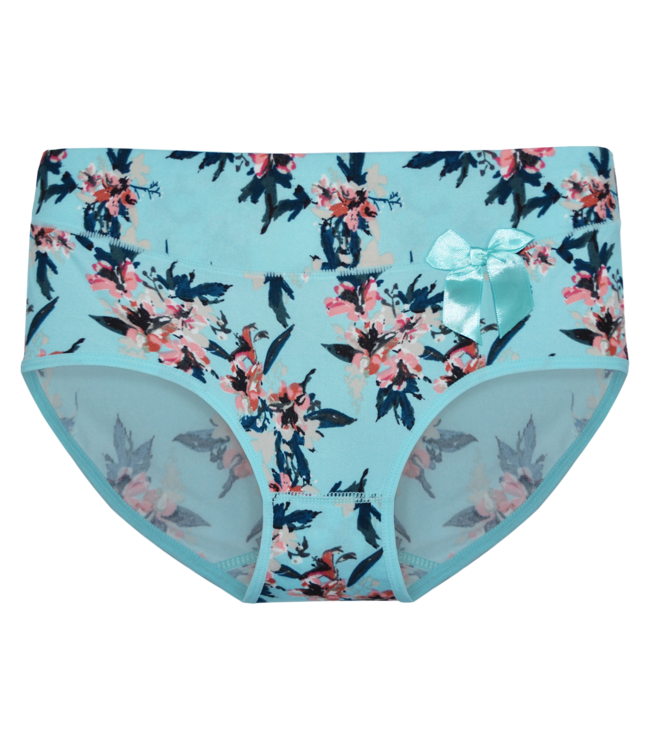 Fine Woman 5-Pack Katoenen Dames Slips met Stijlvolle Bloemenprint en Comfortabele Pasvorm