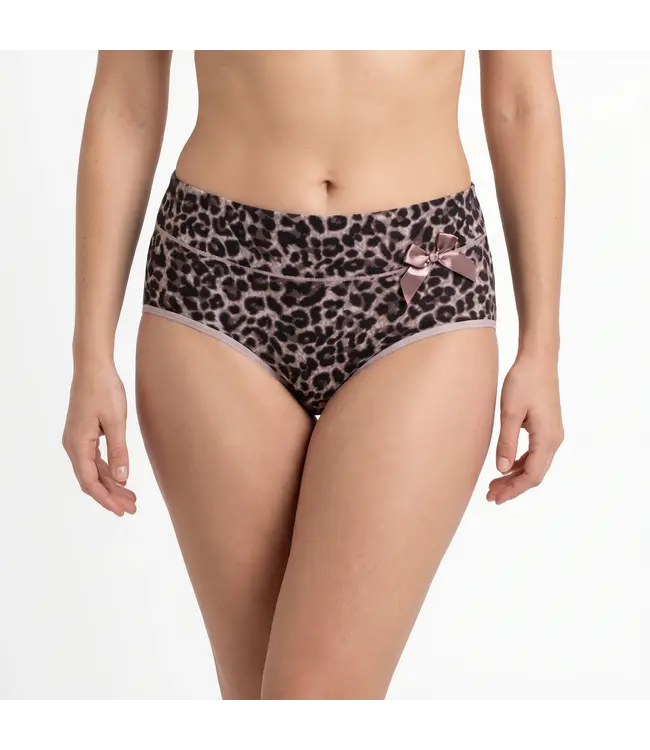 Fine Woman  5-Pack Dames Slips met Dierenprint