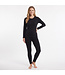 Gaubert Dames Thermo Ondergoed Set met Merinowol - Zwart