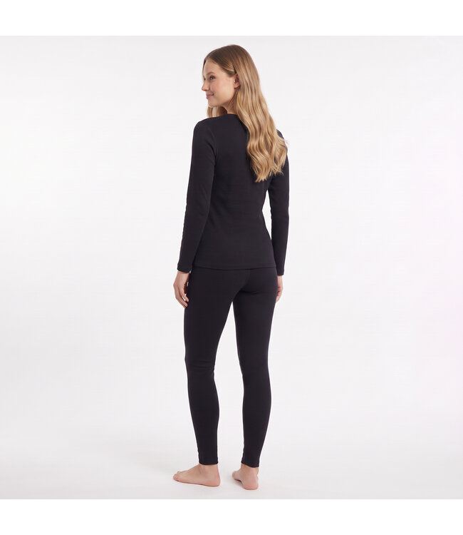 Gaubert Dames Thermo Ondergoed Set met Merinowol - Zwart