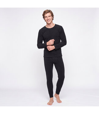 Gaubert Heren Thermo Ondergoed Set met Merinowol - Zwart