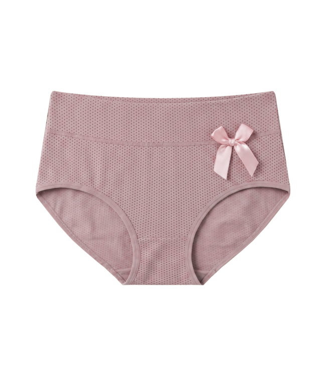 Fine Woman 5-Pack Katoenen Dames Slips met Strikje - Naturel