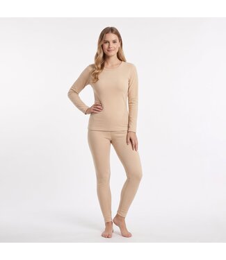 Gaubert Dames Thermo Ondergoed Set met Merinowol - Beige