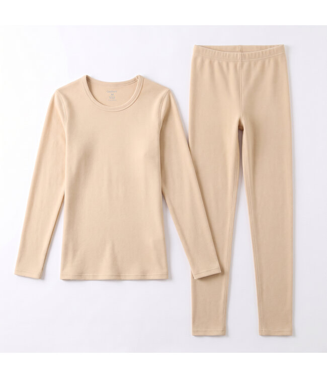Gaubert Dames Thermo Ondergoed Set met Merinowol - Beige