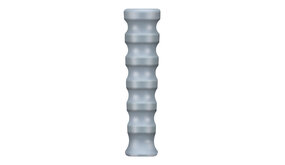Knikrubber DN08, grijs geribbeld Knikrubber DN08, grijs geribbeld