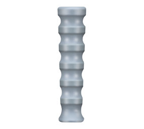 Knikrubber DN08, grijs geribbeld Knikrubber DN08, grijs geribbeld