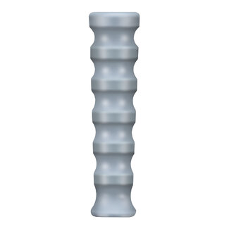 Knikrubber DN08, grijs geribbeld