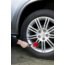Velgenborstel 33 cm, rood/groen