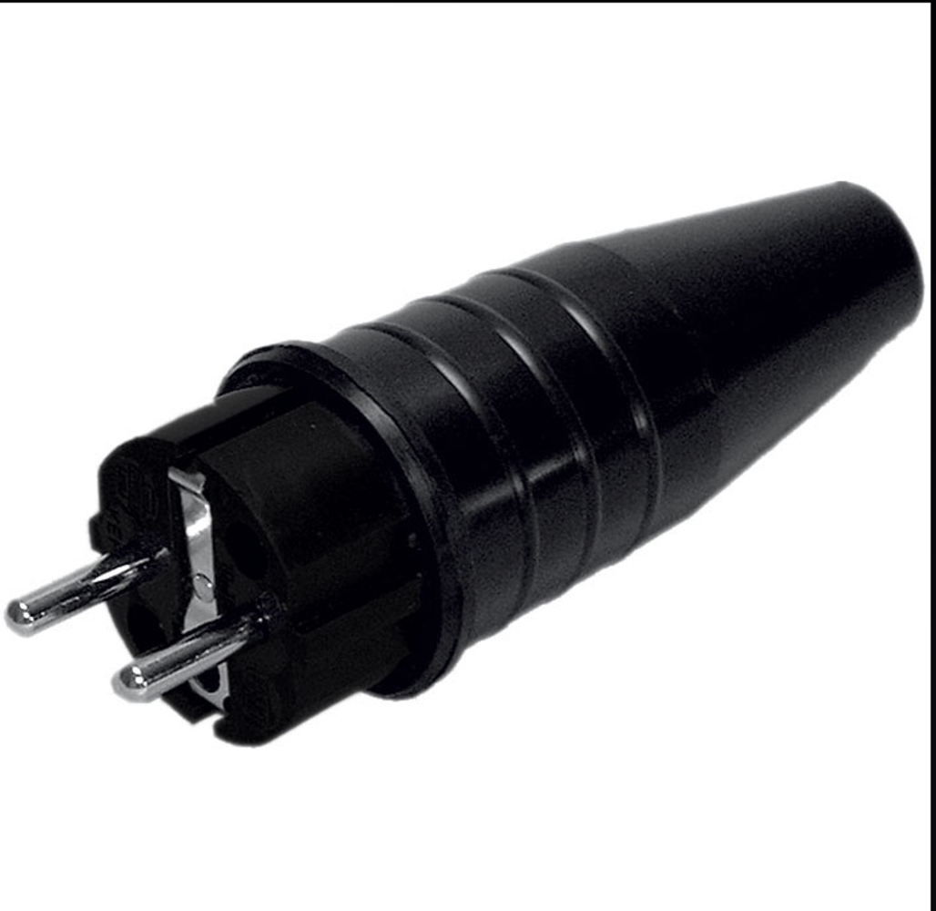 Rubber stekker 16A/250V 2P+penaarde Rubber stekker 16A/250V 2P+penaarde