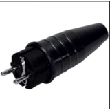 Rubber stekker 16A/250V 2P+penaarde
