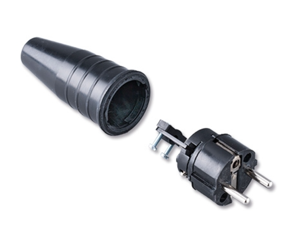 Rubber stekker 16A/250V 2P+penaarde Rubber stekker 16A/250V 2P+penaarde