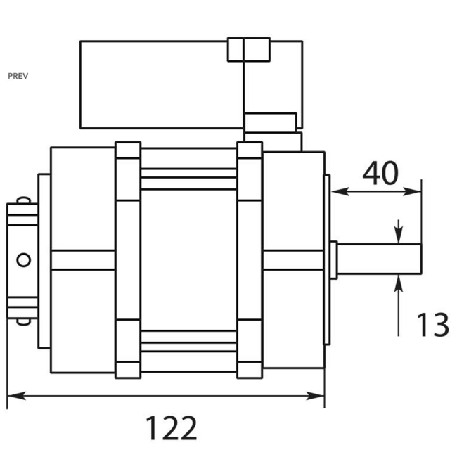 Brandermotor, 150 W