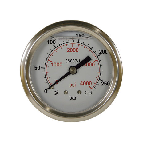 Manometer, 1/4" AG, 0 - 400 bar, 50 mm Manometer, 1/4" AG, 0 - 400 bar, 50 mm