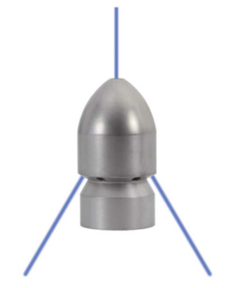 Rioolsproeier Granat, 1/2" IG, 1x1.25 - 6x1.25, 150