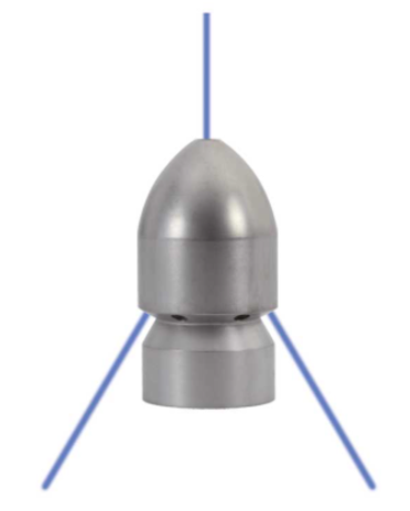 Rioolsproeier Granat, 1/2" IG, 1x1.25 - 6x1.25, 150