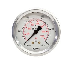 Manometer WIKA, 1/4" AG, 0 - 400 bar, 50 mm Manometer WIKA, 1/4" AG, 0 - 400 bar, 50 mm