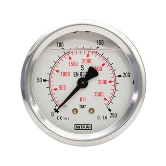 Manometer WIKA, 1/4" AG, 0 - 400 bar, 50 mm