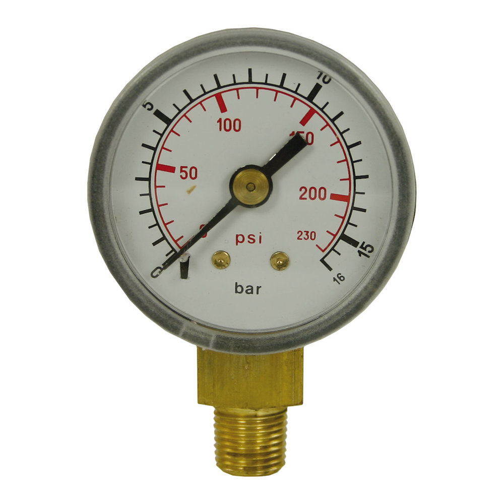 Manometer, 1/8" AG, 0 - 16 bar, 40 mm Manometer, 1/8" AG, 0 - 16 bar, 40 mm