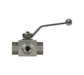 Driewegkraan, 3/8" IG, 500 bar